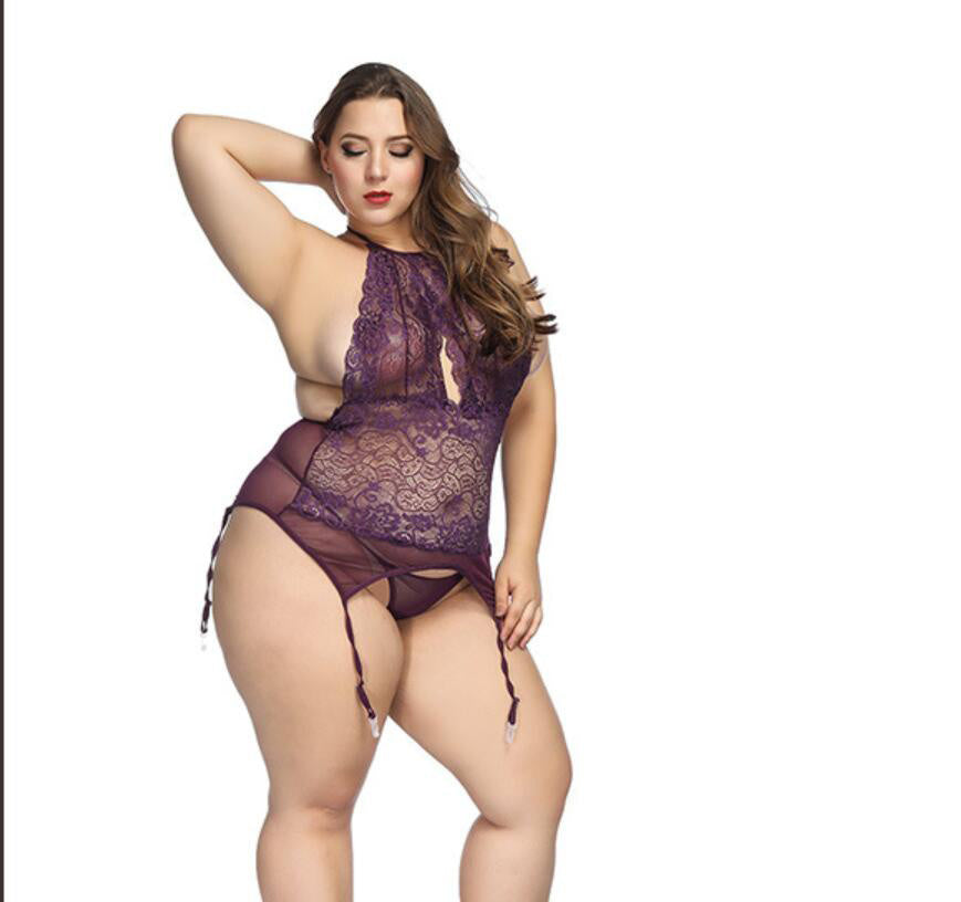 Lace plus size bodysuit