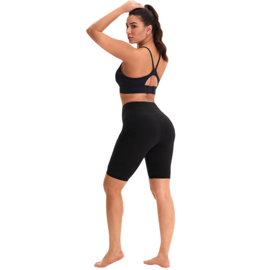 High Waist 8'' Summer Tummy Control Spandex Workout  Shorts
