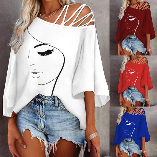 Fashion Stitching Loose Casual Top For Women
