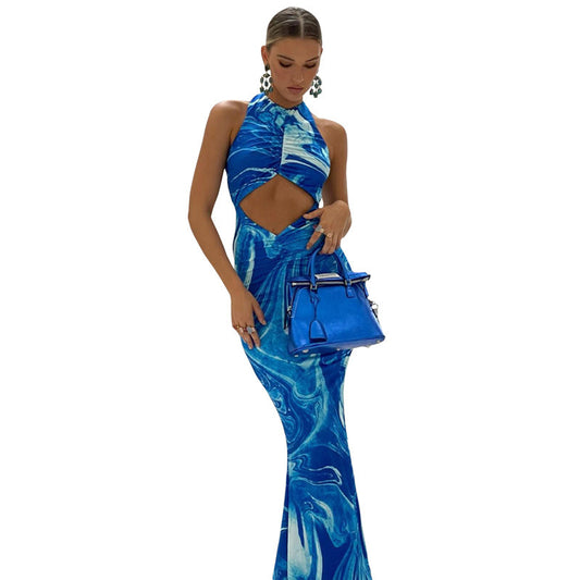 Beach Bodycon Hollow Out Off Shoulder Backless Dress