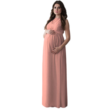 Lace Sleeveless Maternity Dress