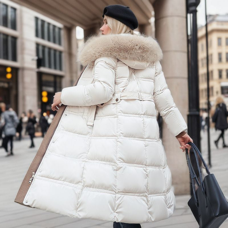 Winter Slim Long Hooded Coat