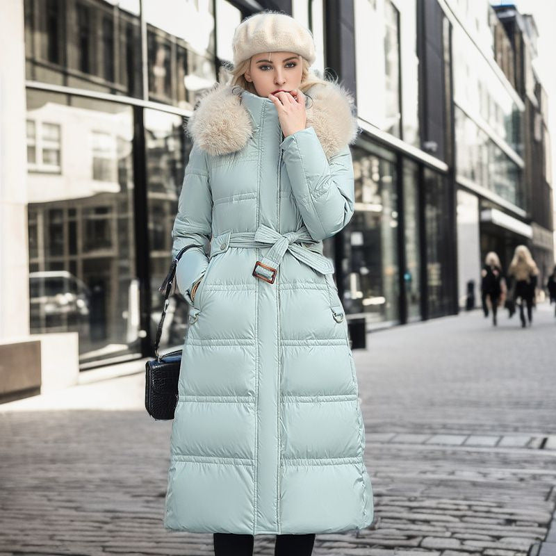 Winter Slim Long Hooded Coat