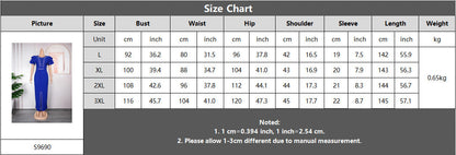 Beaded Rhinestone Plus Size Women Dress