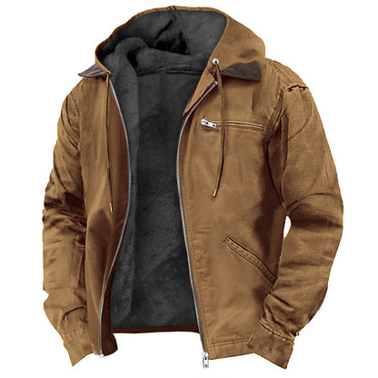 Winter Hooded Warm Fleece Zip-up Jacket