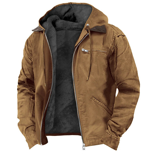 Winter Hooded Warm Fleece Zip-up Jacket
