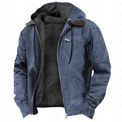 Winter Hooded Warm Fleece Zip-up Jacket
