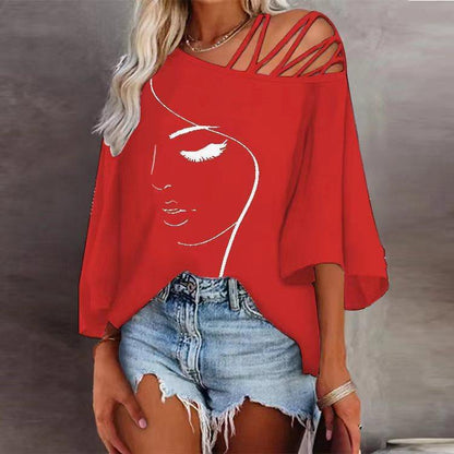 Fashion Stitching Loose Casual Top For Women