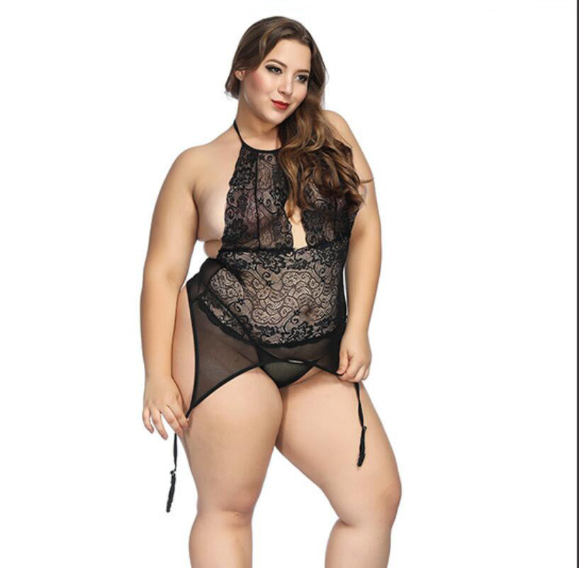 Lace plus size bodysuit