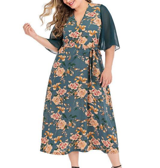 Plus size print dress