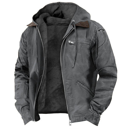 Winter Hooded Warm Fleece Zip-up Jacket
