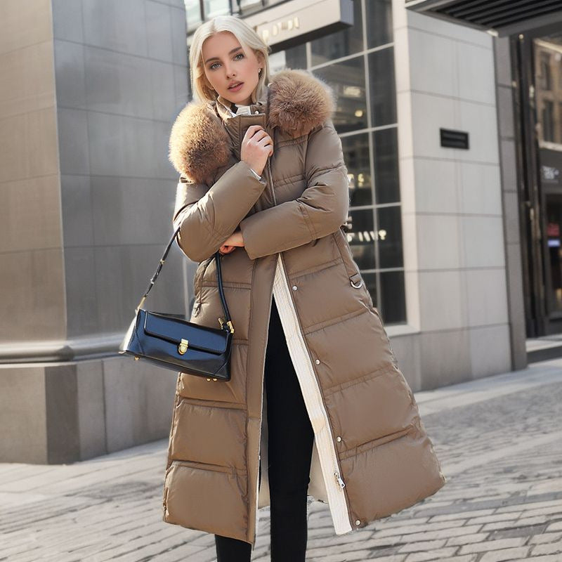 Winter Slim Long Hooded Coat