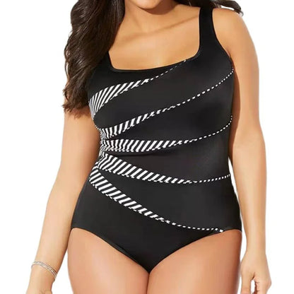 One-Piece Large Size Push Up Swimsuit