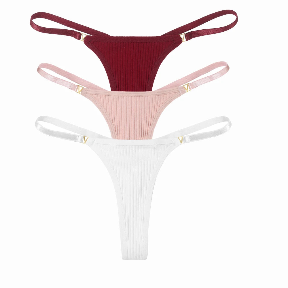 3PCS/Set Sexy Thong Women Panties Cotton  Women G-String