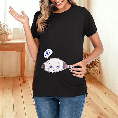 Women Pregnant Maternity Cotton Breastfeeding T-Shirt