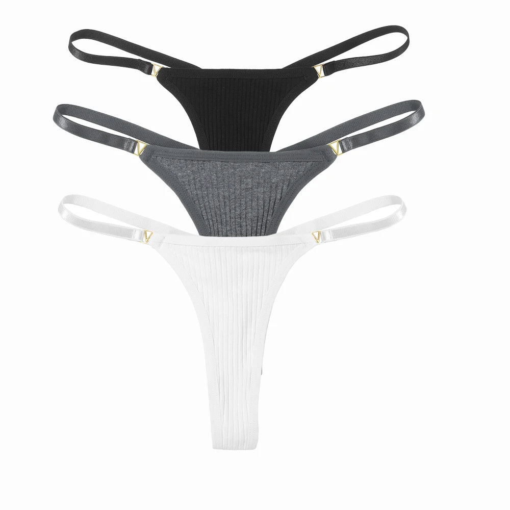 3PCS/Set Sexy Thong Women Panties Cotton  Women G-String