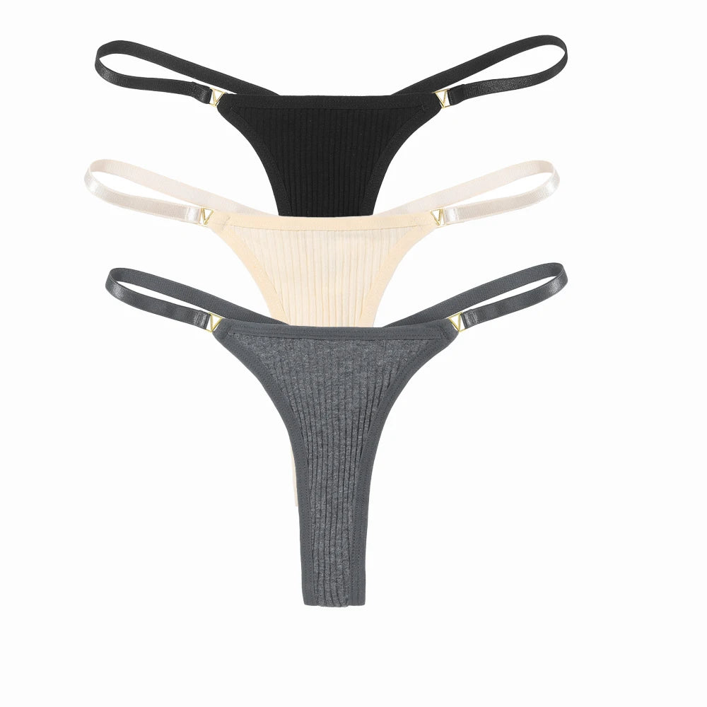 3PCS/Set Sexy Thong Women Panties Cotton  Women G-String