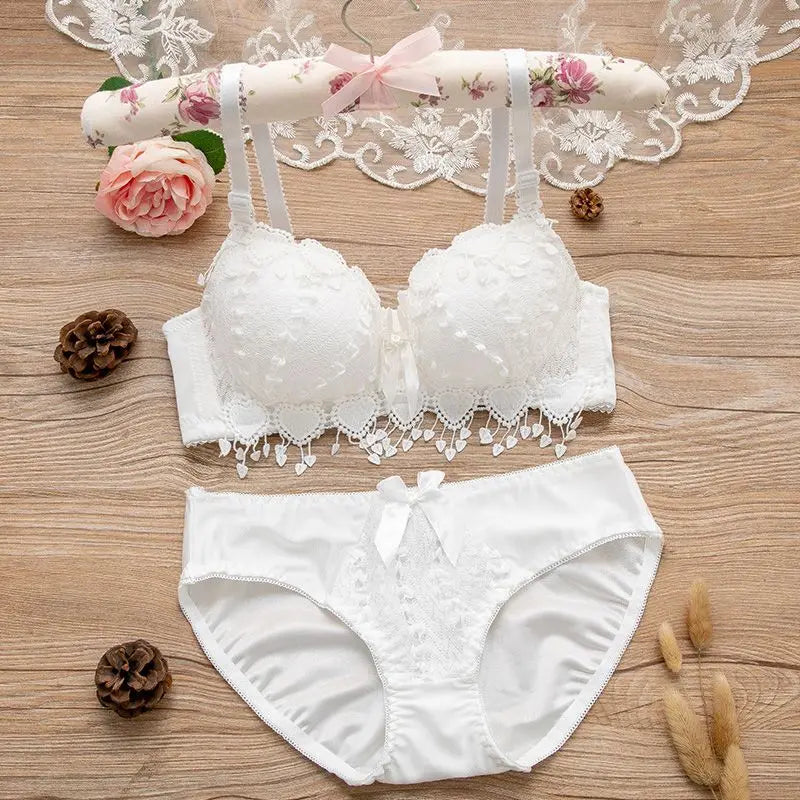 Bra Set Women Lace Underwear Set Embroidery Bra Set A B Cup