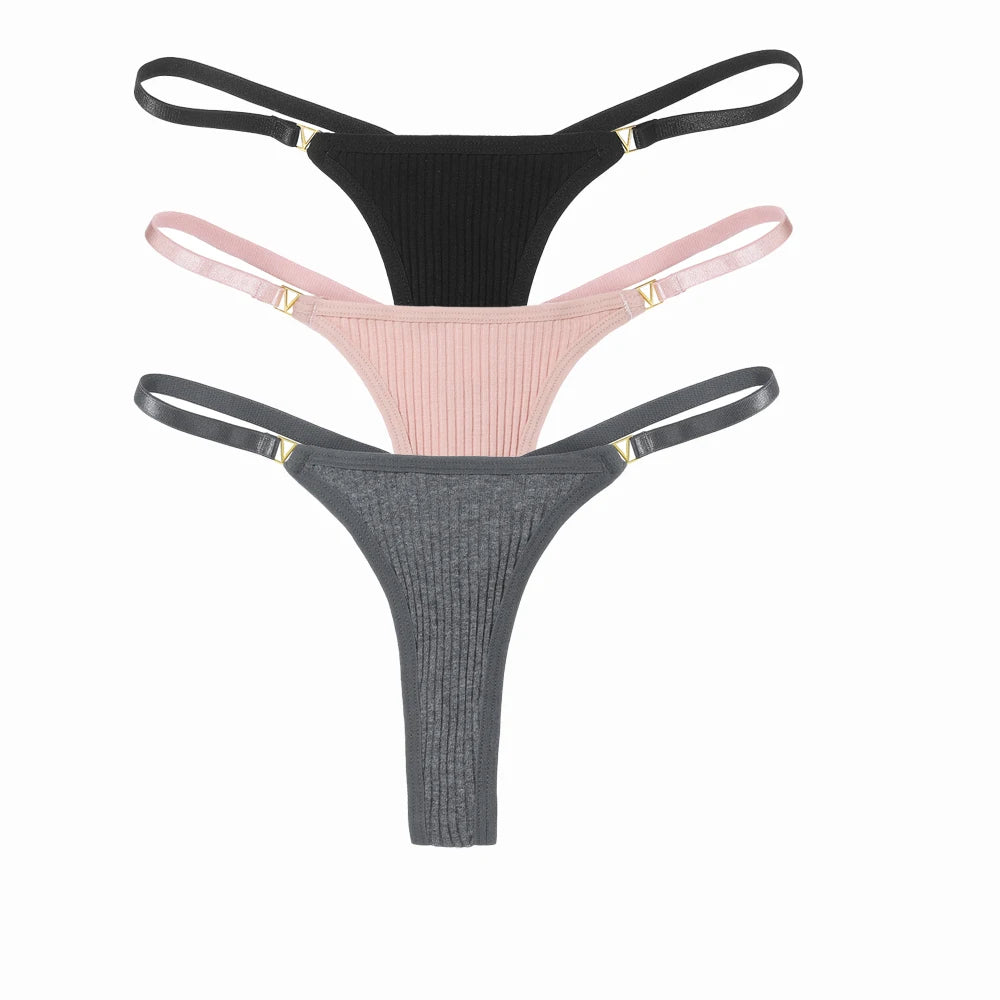 3PCS/Set Sexy Thong Women Panties Cotton  Women G-String