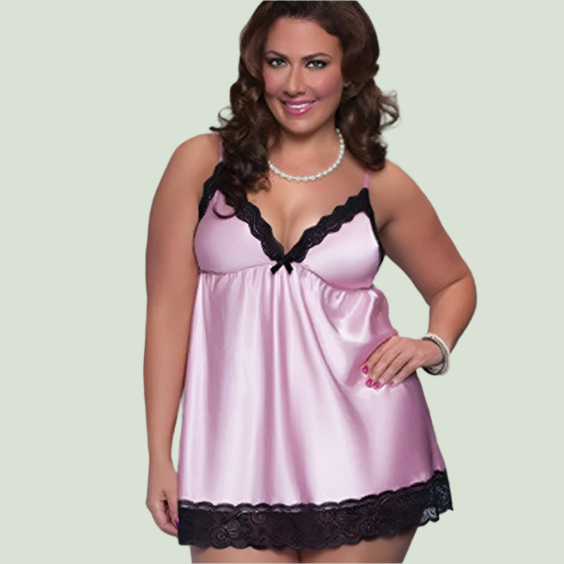 Plus Size XL-5XL Lace Satin  Lingerie