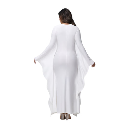 Women Pregnancy Photoshoot Maxi Batwing Sleeve Bodycon Long Maternity Dress
