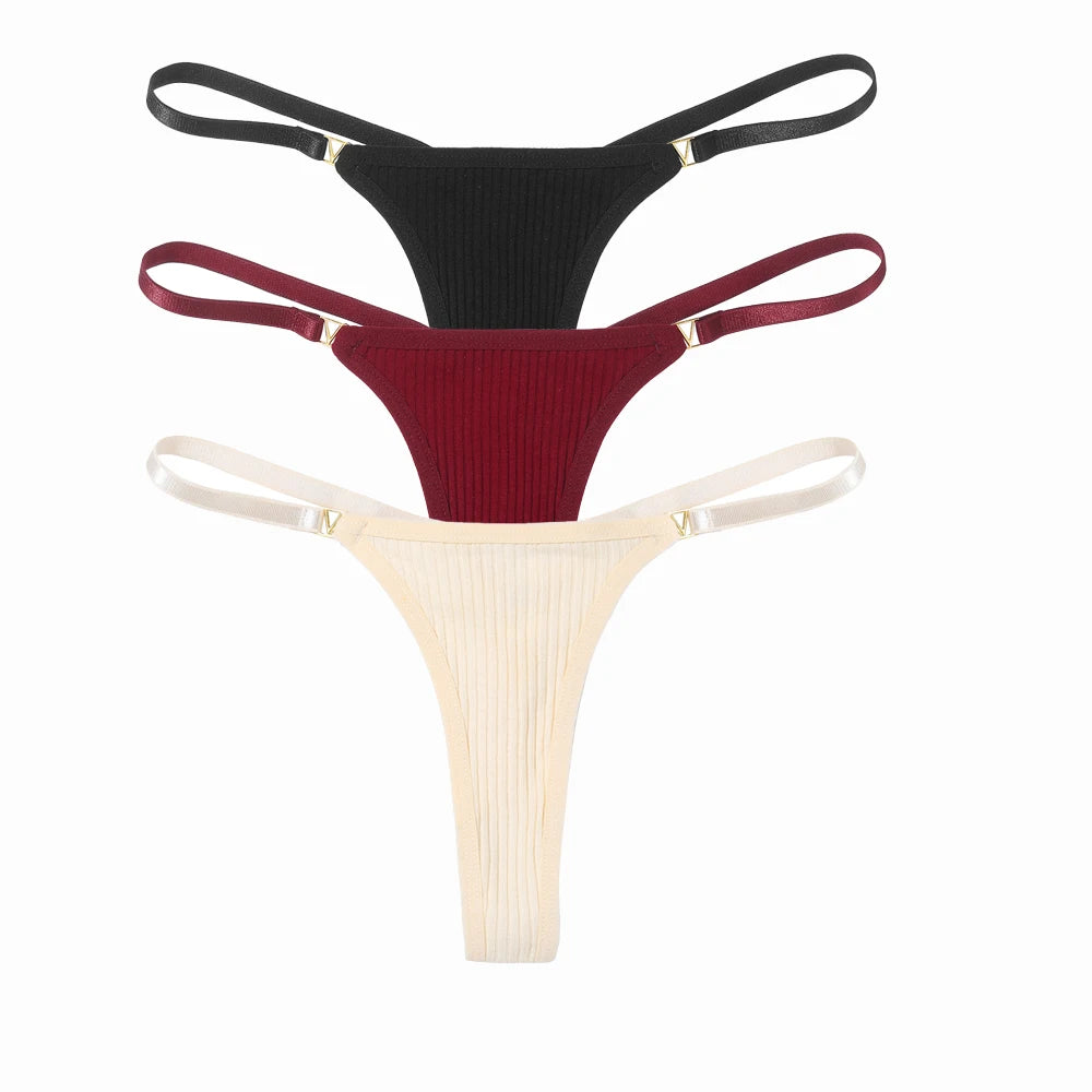 3PCS/Set Sexy Thong Women Panties Cotton  Women G-String