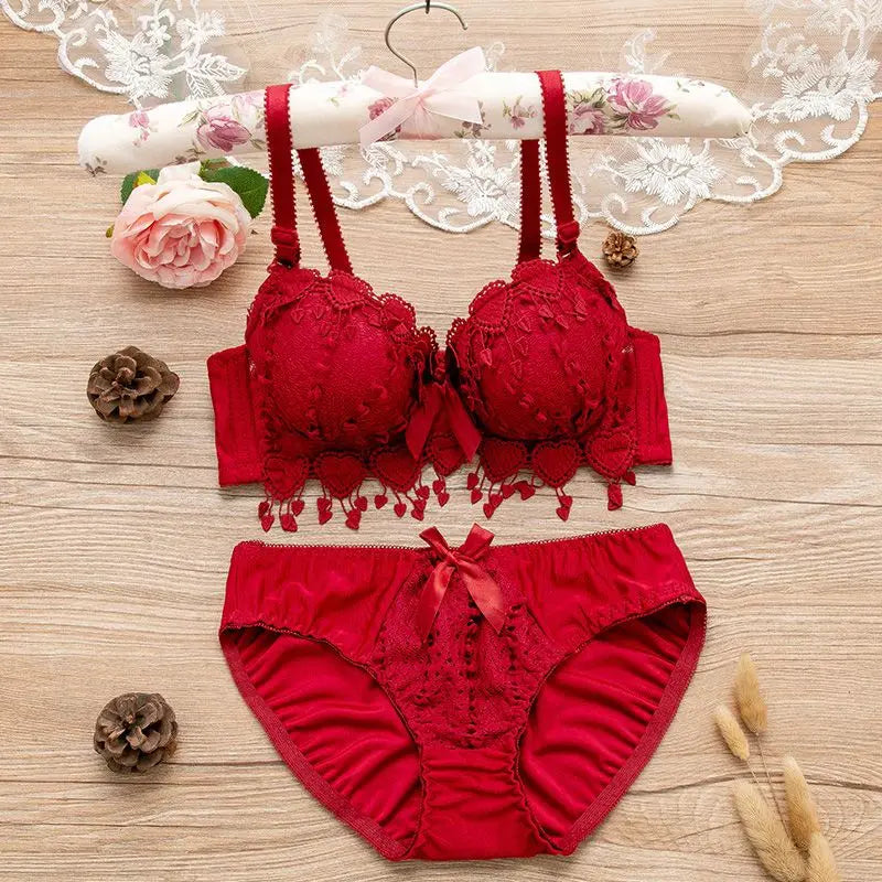 Bra Set Women Lace Underwear Set Embroidery Bra Set A B Cup