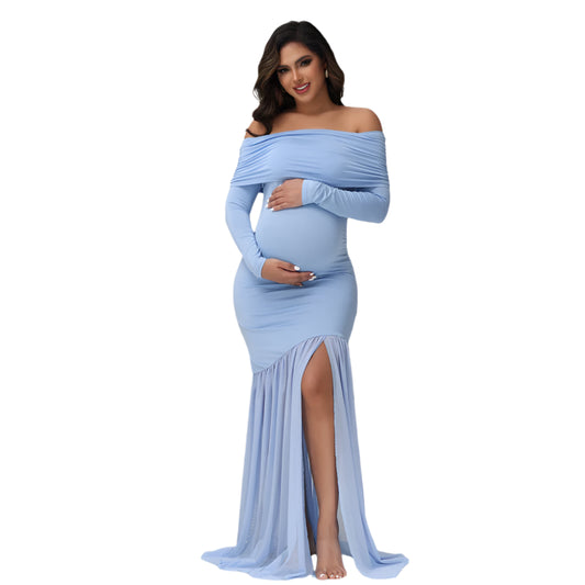 Maternity Off-Shoulder Dresses For Photoshoot