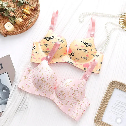 Floral Print Bras Push Up Bra