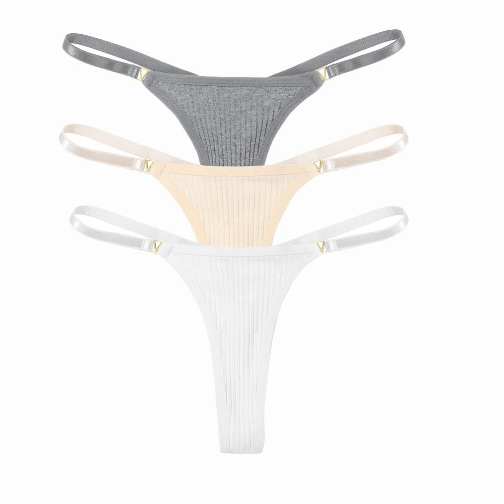 3PCS/Set Sexy Thong Women Panties Cotton  Women G-String