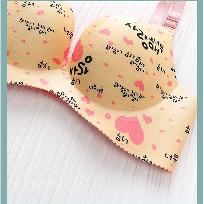 Floral Print Bras Push Up Bra