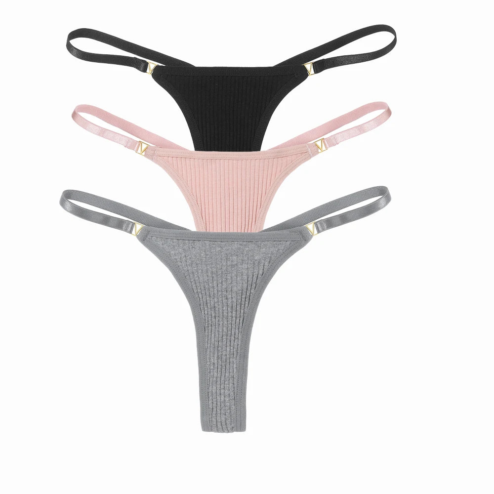 3PCS/Set Sexy Thong Women Panties Cotton  Women G-String