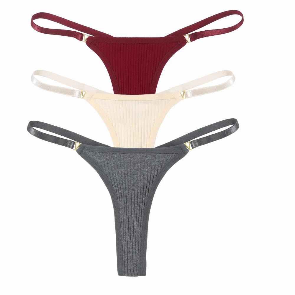 3PCS/Set Sexy Thong Women Panties Cotton  Women G-String