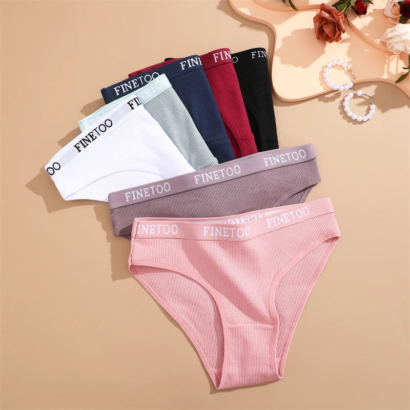 4Pcs Cotton Striped Panties