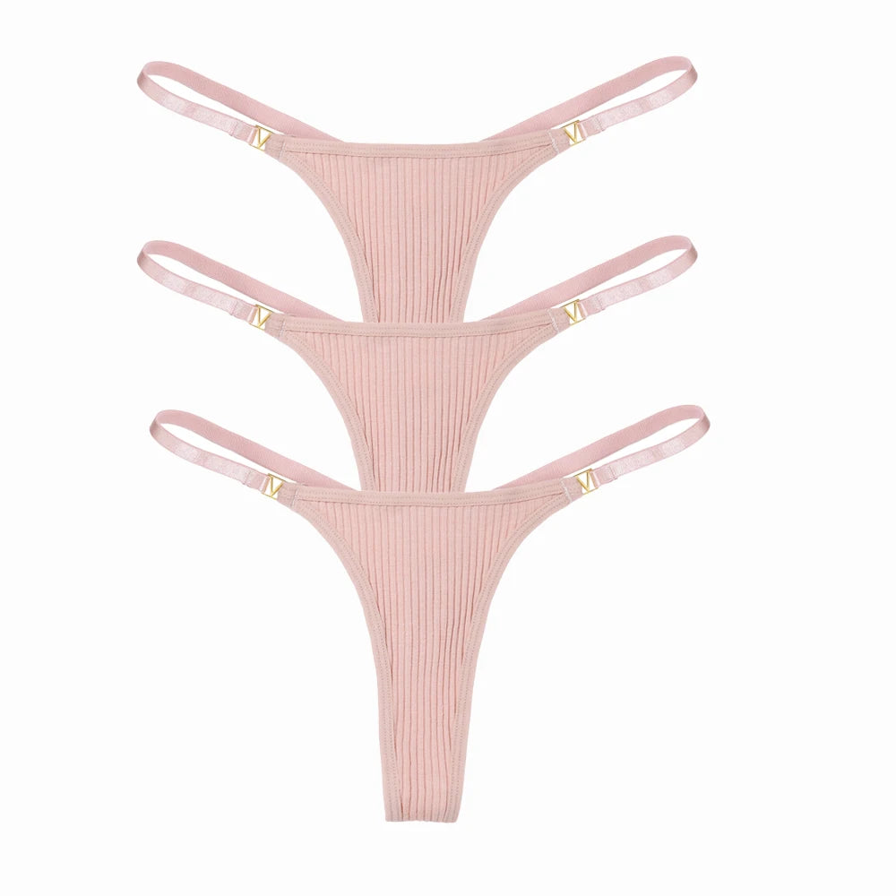 3PCS/Set Sexy Thong Women Panties Cotton  Women G-String