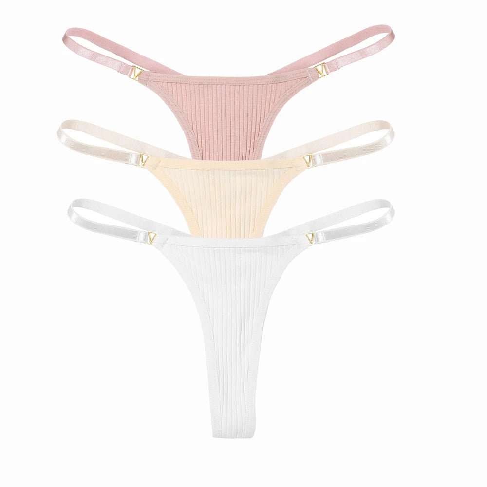 3PCS/Set Sexy Thong Women Panties Cotton  Women G-String