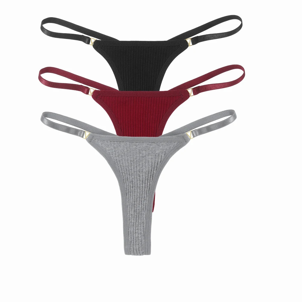 3PCS/Set Sexy Thong Women Panties Cotton  Women G-String