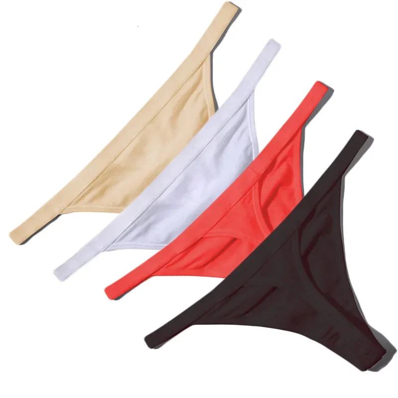 4PCS Sexy WOMEN'S Cotton Thong Underwea