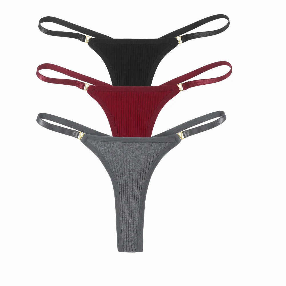 3PCS/Set Sexy Thong Women Panties Cotton  Women G-String