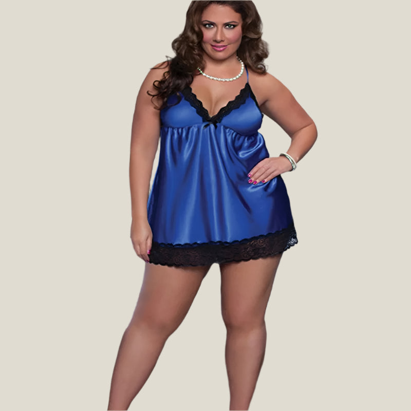 Plus Size XL-5XL Lace Satin  Lingerie