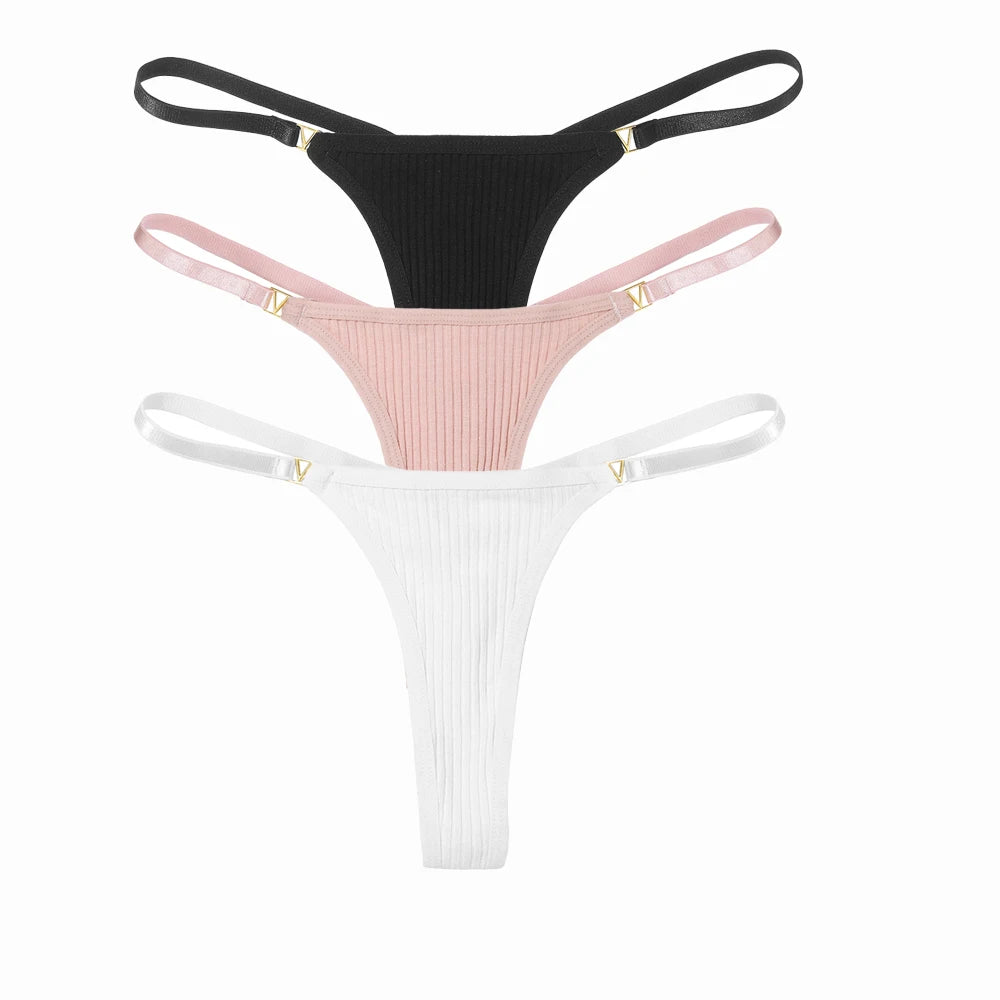 3PCS/Set Sexy Thong Women Panties Cotton  Women G-String