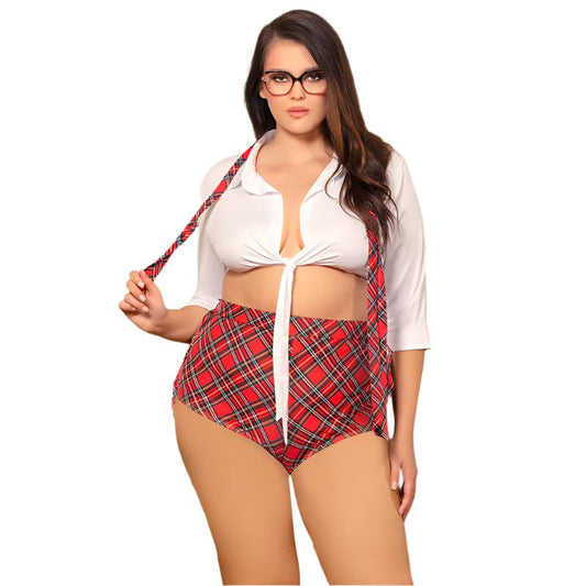 Plus Size Sexy Lingerie Fashion Sexy Preppy Style Uniform