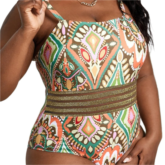Printed One-piece Loose Plus Size Comfort Swimsuit