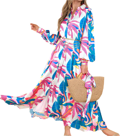 New Printed Long-sleeved Dresses