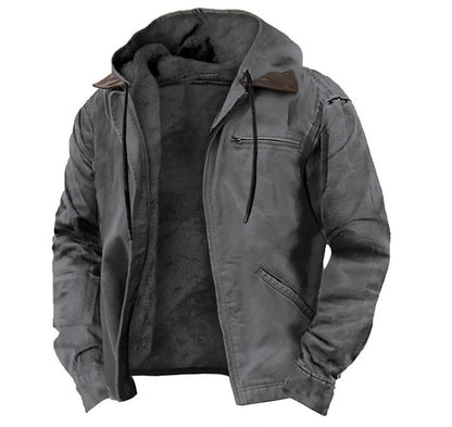 Winter Hooded Warm Fleece Zip-up Jacket