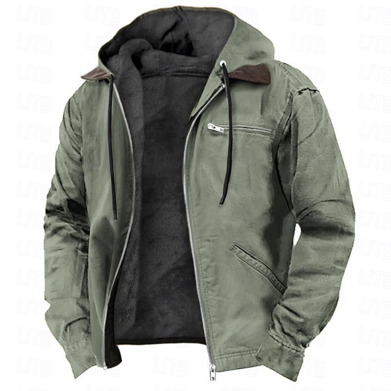 Winter Hooded Warm Fleece Zip-up Jacket