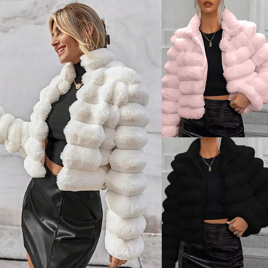 Women Imitation Fur Short Coat