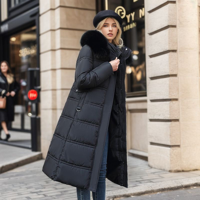 Winter Slim Long Hooded Coat