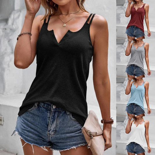 Casual Spaghetti Strap Tank Tops  For Women