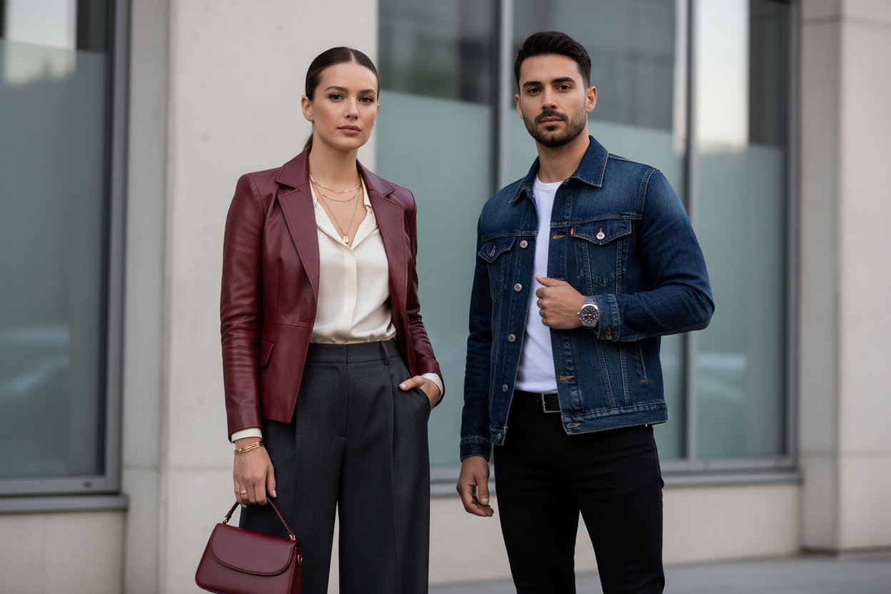 for couple wearing jackets